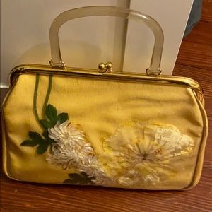 1960s yellow purse